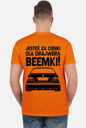 E36 - Dla beemki za cienki (koszulka męska) ciemna grafika tył