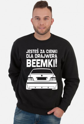 E36 - Dla beemki za cienki (bluza męska klasyczna) jasna grafika