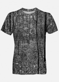 Koszulka Fullprint z lasem w wersji czarno białej