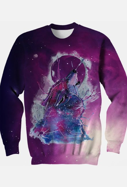 Full print galaxy wolf / unisex