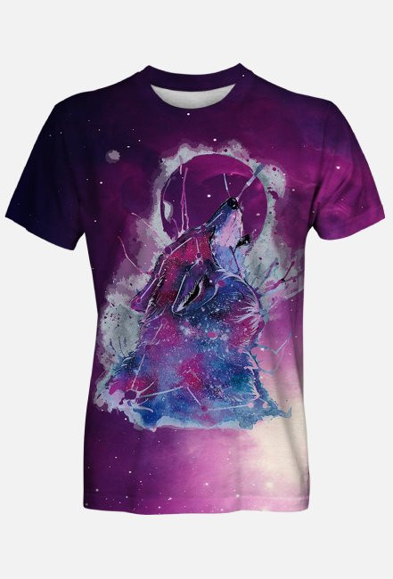 Full print galaxy wolf