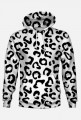 Bluza z kapturem czarno-biały jaguar