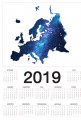 Gwiezdna mapa Europy kalendarz