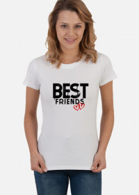T-shirt "Best Friends" biały
