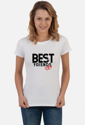 T-shirt "Best Friends" biały