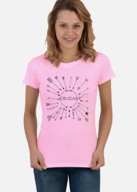 T-shirt damski "Łobuziara" różowy
