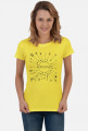T-shirt damski "Łobuziara" żółty