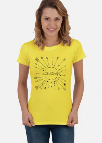 T-shirt damski "Łobuziara" żółty
