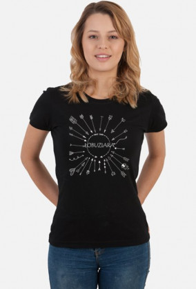 T-shirt damski "Łobuziara" czarny