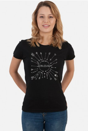 T-shirt damski "Łobuziara" czarny
