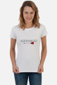 T-shirt damski "kocham go" biały