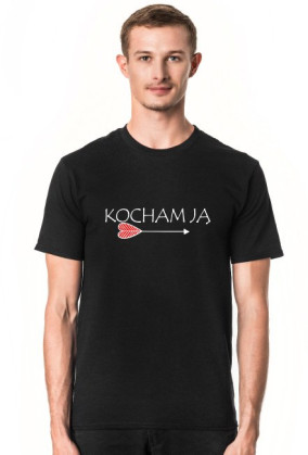 T-shirt męski "kocham ją" czarny