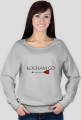 Bluza damska "kocham go" szara