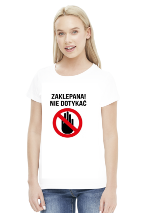 Koszulka damska-Zaklepana! Nie dotykać