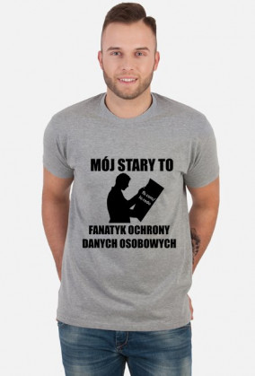 Moj stary (koszulka meska) CZARNY WZOR