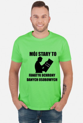 Moj stary (koszulka meska) CZARNY WZOR