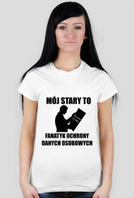 MOJ STARY (koszulka damska) WZOR CZARNY
