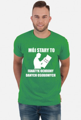 MOJ STARY (koszulka meska) BIALY WZOR