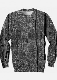 Bluza Fullprint z lasem w wersji czarno białej