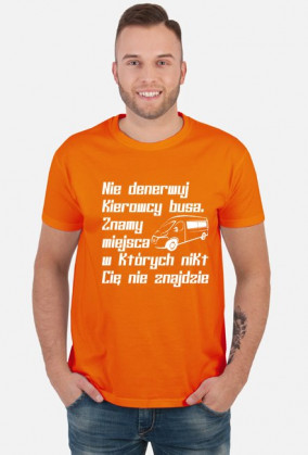 Nie denerwuj kierowcy busa (koszulka męska) jasna grafika