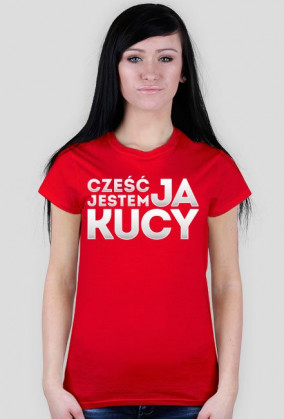 Cześć, ja jestem Kucy, wersja jasna ► Koszulka damska ciemna