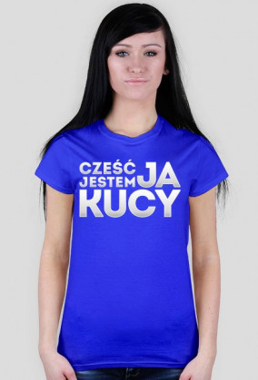 Cześć, ja jestem Kucy, wersja jasna ► Koszulka damska ciemna