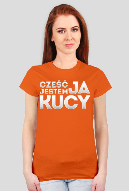 Cześć, ja jestem Kucy, wersja jasna ► Koszulka damska ciemna