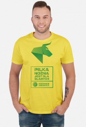 PIŁKA NOŻNA JEST DLA SŁABYCH -  kocham unihokej Koszulka męska