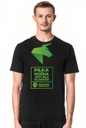 PIŁKA NOŻNA JEST DLA SŁABYCH -  kocham unihokej Koszulka męska