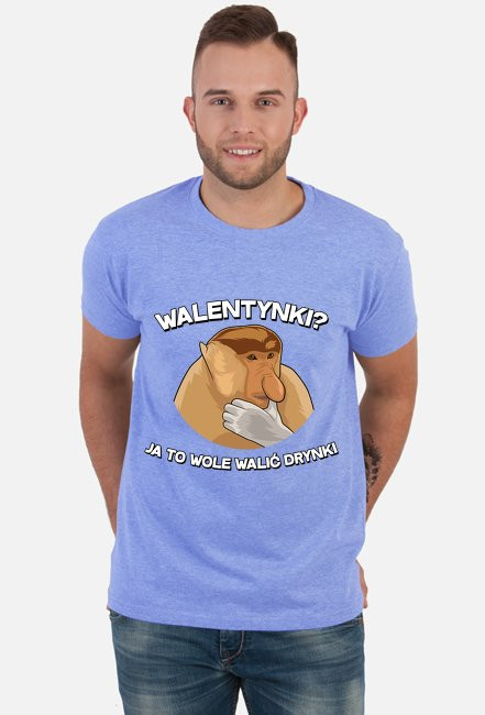 Walentynki? Ja to wolę walić drinki - koszulka męska dla singla