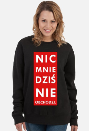 Bluza damska czerwona Nic mnie dziś nie obchodzi