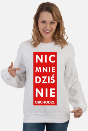 Bluza damska czerwona Nic mnie dziś nie obchodzi