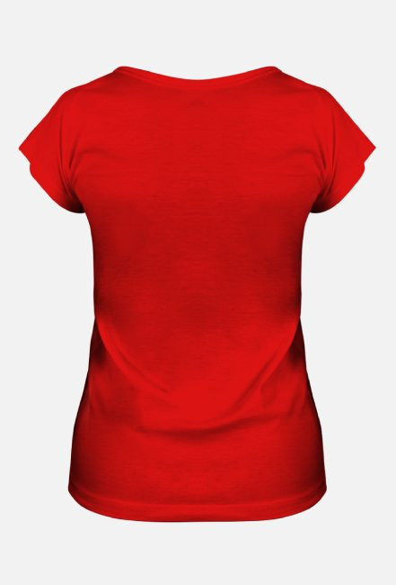 T-shirt damski czerwony Nic mnie dziś nie obchodzi