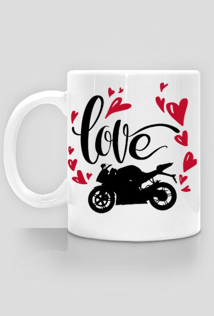 Love + motorbike - Kubek motocyklowy