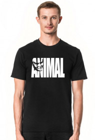 Animal napis biały, t-shirt