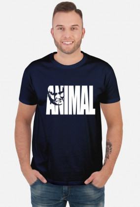 Animal napis biały, t-shirt