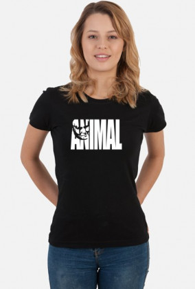 Animal napis biały, damska
