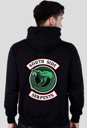 South Side Serpents Riverdale bluza z kapturem męska czarna tył