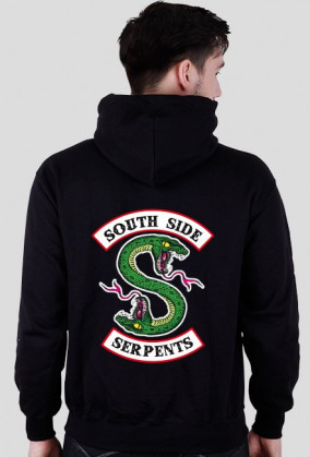 South Side Serpents Riverdale bluza z kapturem męska czarna tył