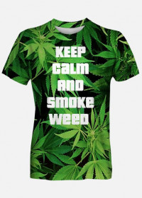 Koszulka "Keep Calm And Smoke Weed" Fullprint