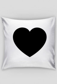 Poszewka Serce Black