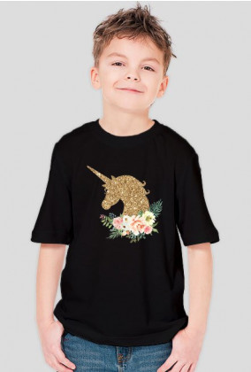 Koszulka z jednorożcem dla chłopca - Złoty jendorożec