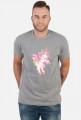 Koszulka z jednorożcem dla mężczyzny - Różowy jendorożec