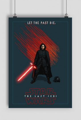 STAR WARS Kylo Ren Pixel Art - plakat A2