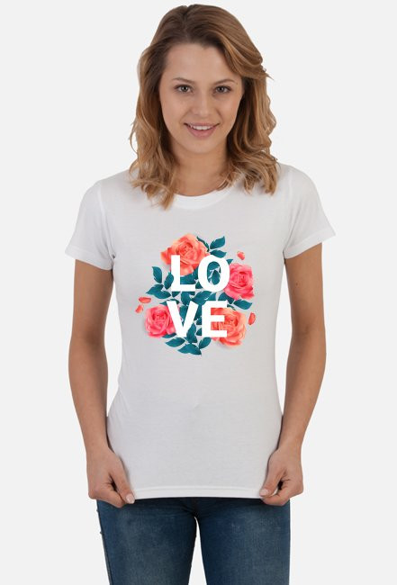Koszulka LOVE kawiaty