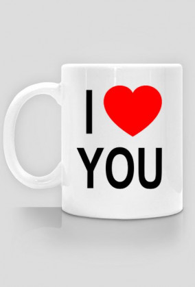 Kubek I LOVE YOU Serce Red lewy