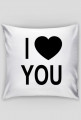 Poszewka I LOVE YOU Serce Black