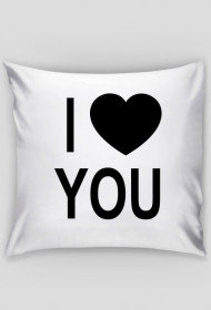 Poszewka I LOVE YOU Serce Black