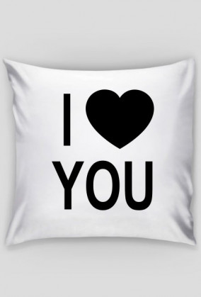 Poszewka I LOVE YOU Serce Black
