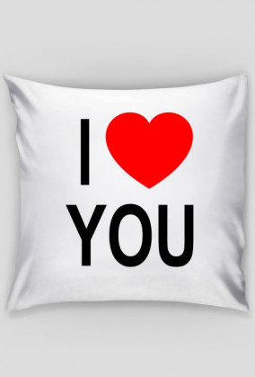 Poszewka I LOVE YOU Serce Red